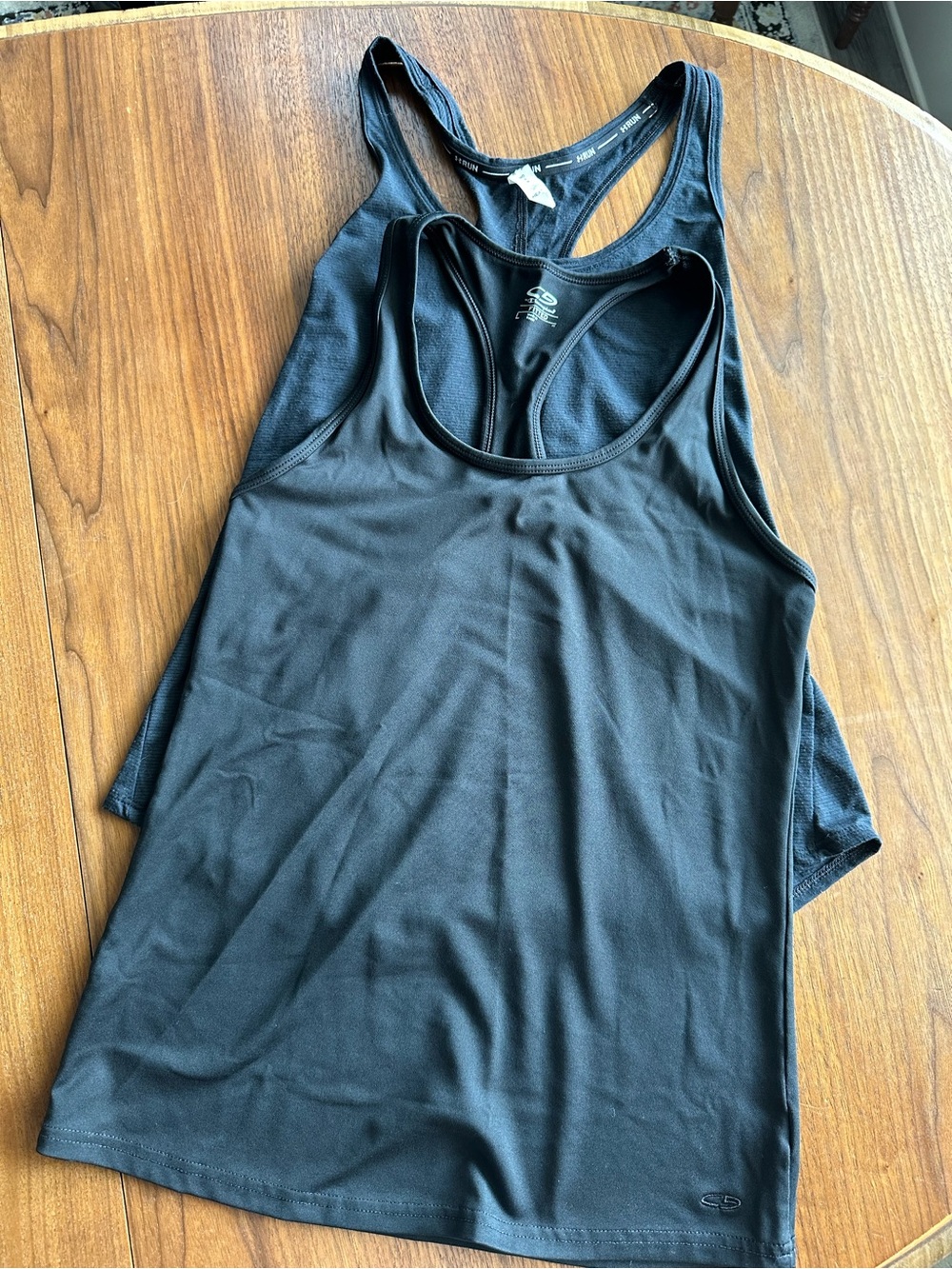 Lot of 2 - Under Armour & Champion Black Racerback Tank Tops Size Medium